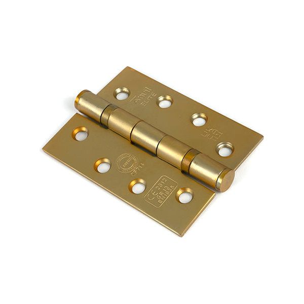 From The Anvil - Satin Brass 4" Ball Bearing Butt Hinge (Pair) ss - 51822