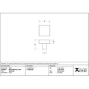 From The Anvil - Aged Bronze Albers Cabinet Knob - 35mm - 51855 - Choice Handles