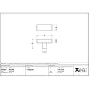 From The Anvil - Aged Bronze Albers T-Bar - 51856 - Choice Handles