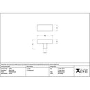 From The Anvil - Polished Bronze Albers T-Bar - 51863 - Choice Handles