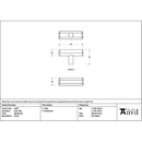 From The Anvil - Aged Bronze Kahlo T-Bar - 51870 - Choice Handles