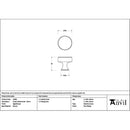 From The Anvil - Aged Bronze Scully Cabinet Knob - 32mm - 51882 - Choice Handles