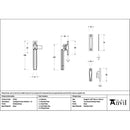 From The Anvil - Polished Brass Locking Art Deco Fastener - LH - 51913 - Choice Handles