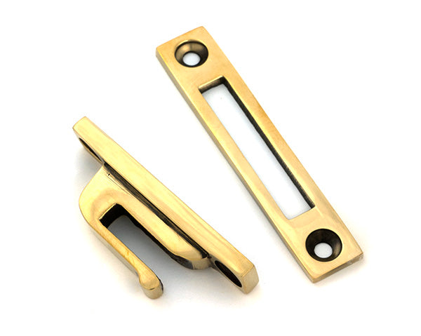 From The Anvil - Aged Brass Locking Art Deco Fastener - LH - 51914