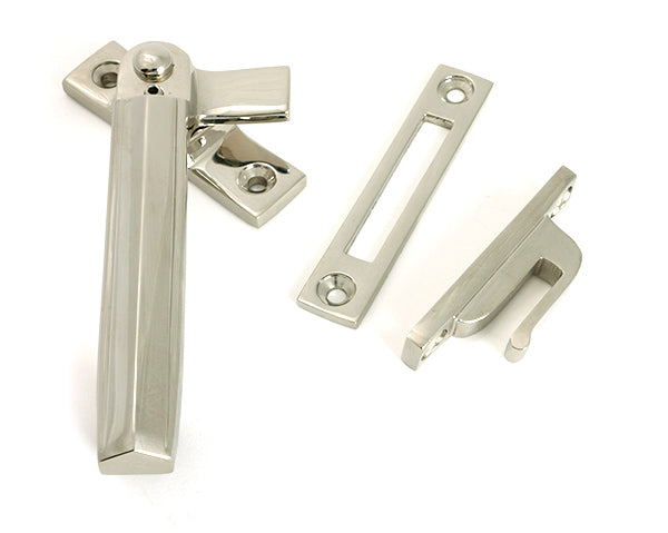 From The Anvil - Polished Nickel Locking Art Deco Fastener - LH - 51915