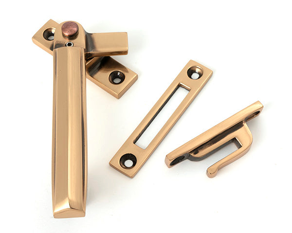 From The Anvil - Polished Bronze Locking Art Deco Fastener - LH - 51918