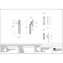 From The Anvil - Polished Brass Locking Art Deco Fastener - RH - 51919 - Choice Handles