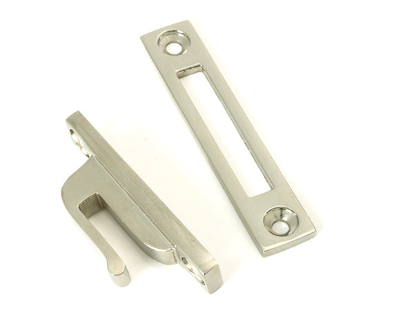 From The Anvil - Polished Nickel Locking Art Deco Fastener - RH - 51921