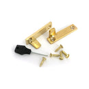 From The Anvil - Polished Brass Night-Vent Locking Art Deco Fastener - 51925 - Choice Handles
