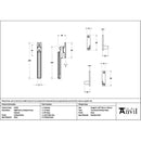 From The Anvil - Polished Brass Night-Vent Locking Art Deco Fastener - 51925 - Choice Handles