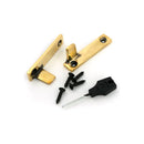 From The Anvil - Aged Brass Night-Vent Locking Art Deco Fastener - 51926 - Choice Handles