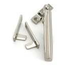 From The Anvil - Polished Nickel Night-Vent Locking Art Deco Fastener - 51927 - Choice Handles