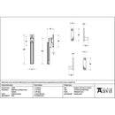 From The Anvil - Polished Chrome Night-Vent Locking Art Deco Fastener - 51928 - Choice Handles