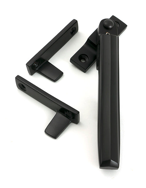 From The Anvil - Aged Bronze Night-Vent Locking Art Deco Fastener - 51929