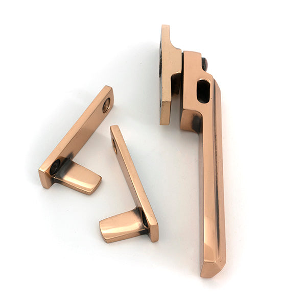 From The Anvil - Polished Bronze Night-Vent Locking Art Deco Fastener - 51930