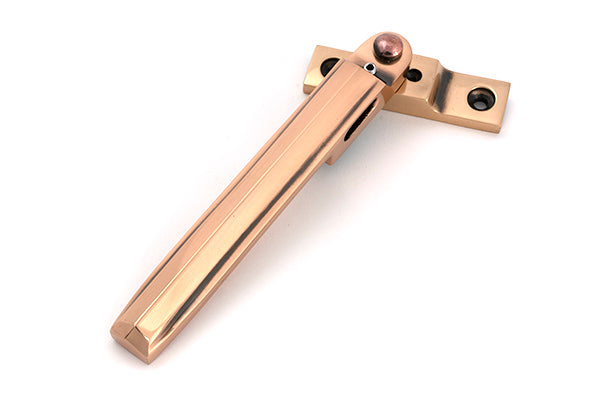 From The Anvil - Polished Bronze Night-Vent Locking Art Deco Fastener - 51930