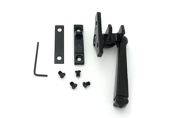 From The Anvil - Black Night-Vent Locking Avon Fastener (Steel Window) - 51990