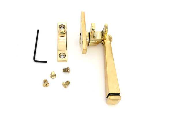 From The Anvil - Polished Brass Night-Vent Locking Avon Fastener (Steel Window) - 51992