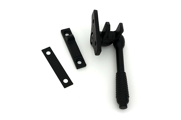 From The Anvil - Matt Black Night-Vent Locking Reeded Fastener (Steel Window) - 51994