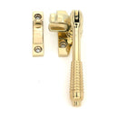 From The Anvil - Polished Brass Night-Vent Locking Reeded Fastener (Steel Window) - 51996 - Choice Handles