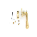 From The Anvil - Polished Brass Night-Vent Locking Reeded Fastener (Steel Window) - 51996 - Choice Handles