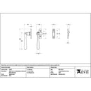 From The Anvil - Aged Bronze Night-Vent Locking Newbury Fastener (Steel Window) - 51997 - Choice Handles