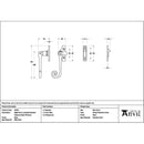 From The Anvil - Black Night-Vent Locking Monkeytail Fastener (Steel Window) - 52002 - Choice Handles