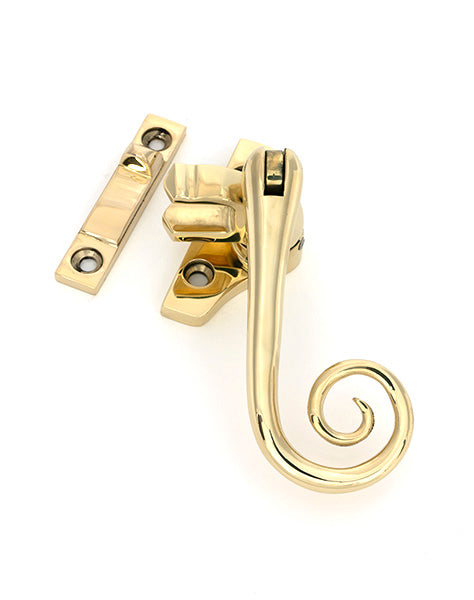 From The Anvil - Polished Brass Night-Vent Locking Monkeytail Fastener (Steel Window) - 52004