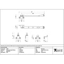 From The Anvil - Aged Bronze 8" Avon Stay (Steel Window) - 52007 - Choice Handles