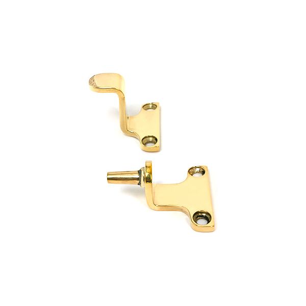 From The Anvil - Polished Brass 8" Avon Stay (Steel Window) - 52010