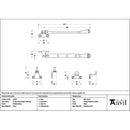 From The Anvil - Polished Brass 8" Avon Stay (Steel Window) - 52010 - Choice Handles