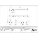 From The Anvil - Black 10" Avon Stay (Steel Window) - 52012 - Choice Handles