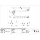 From The Anvil - Aged Bronze 8" Reeded Stay (Steel Window) - 52015 - Choice Handles