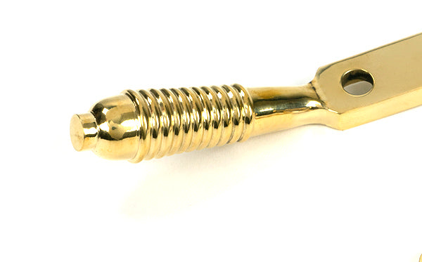 From The Anvil - Polished Brass 8" Reeded Stay (Steel Window) - 52018