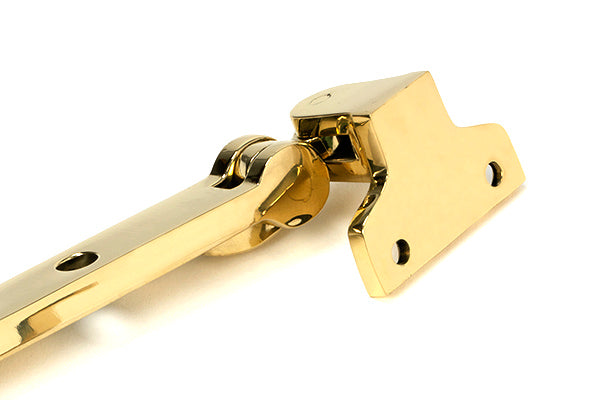 From The Anvil - Polished Brass 8" Reeded Stay (Steel Window) - 52018