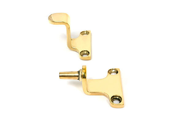 From The Anvil - Polished Brass 8" Reeded Stay (Steel Window) - 52018