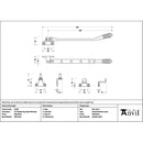 From The Anvil - Matt Black 10" Reeded Stay (Steel Window) - 52020 - Choice Handles