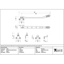 From The Anvil - Pewter 10" Reeded Stay (Steel Window) - 52021 - Choice Handles