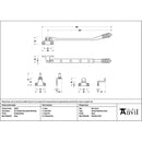 From The Anvil - Polished Brass 10" Reeded Stay (Steel Window) - 52022 - Choice Handles