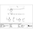 From The Anvil - Aged Bronze 8" Newbury Stay (Steel Window) - 52023 - Choice Handles