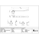 From The Anvil - Matt Black 8" Newbury Stay (Steel Window) - 52024 - Choice Handles