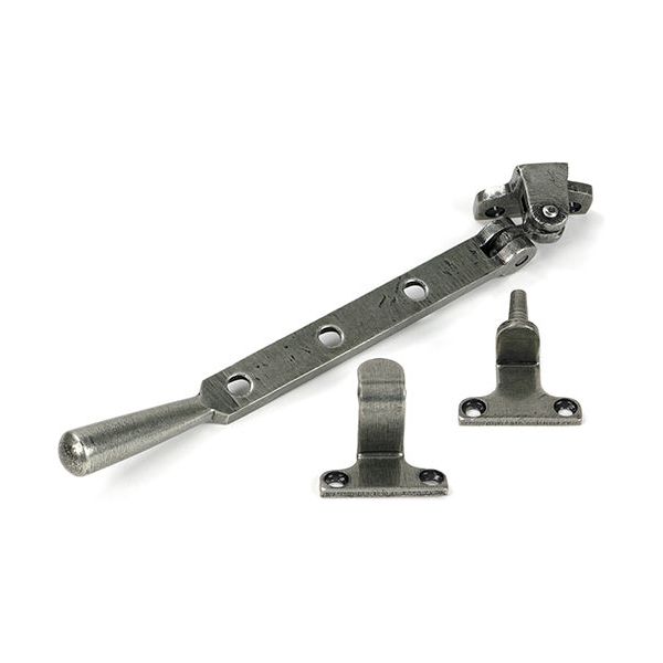 From The Anvil - Pewter 8" Newbury Stay (Steel Window) - 52025 - Choice Handles