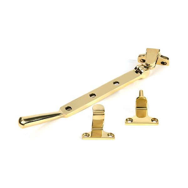 From The Anvil - Polished Brass 8" Newbury Stay (Steel Window) - 52026