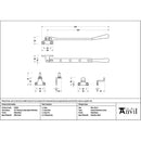 From The Anvil - Matt Black 10" Newbury Stay (Steel Window) - 52028 - Choice Handles