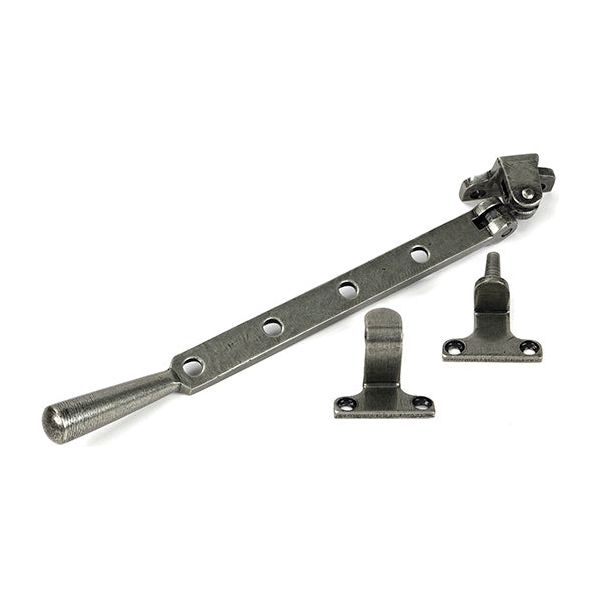 From The Anvil - Pewter 10" Newbury Stay (Steel Window) - 52029 - Choice Handles