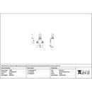 From The Anvil - Pewter Locking Stay Pin (Steel Window) - 52046 - Choice Handles