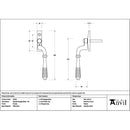 From The Anvil - Pewter Reeded Espag - RH - 52052 - Choice Handles