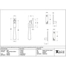 From The Anvil - Matt Black Night-Vent Locking Newbury Fastener - 52060 - Choice Handles