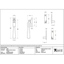 From The Anvil - Satin Marine SS (316) Night-Vent Locking Newbury Fastener - 52063 - Choice Handles