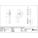 From The Anvil - Pewter Locking Newbury Fastener - 52065 - Choice Handles